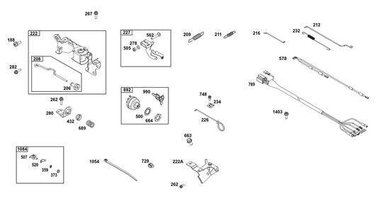 Part Location Diagram of 595428 Briggs and Stratton Switch-key